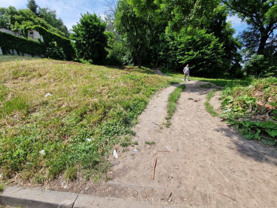 Sekání silně zarostlého pozemku Opava u penny